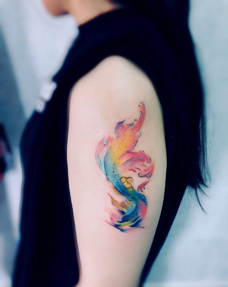 Colorful fish纹身图片_手臂纹身图案