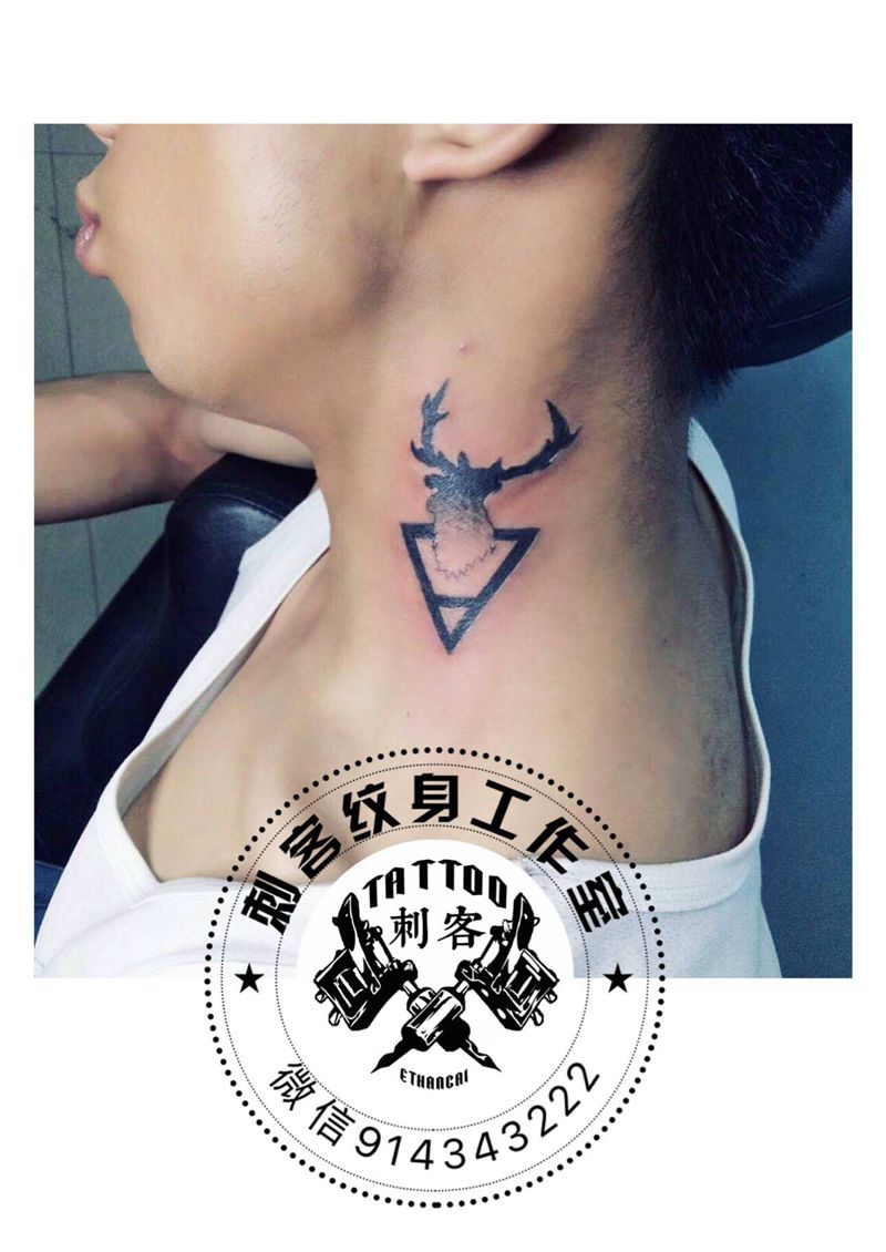 鹿纹身图片_图腾纹身图案
