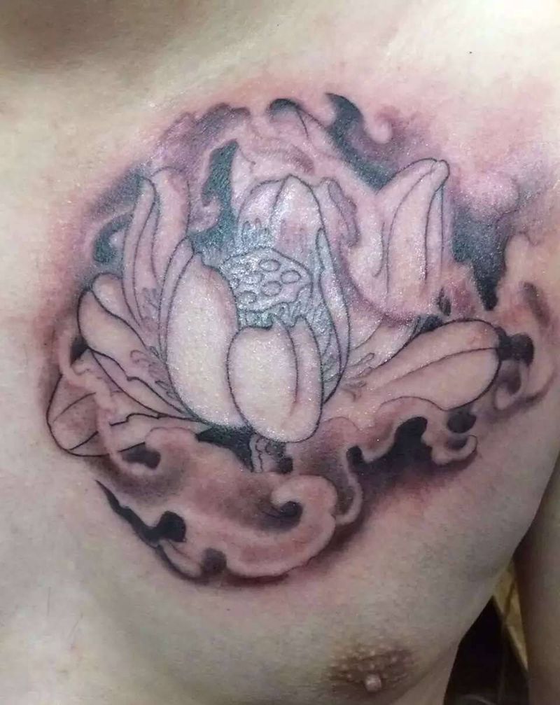 莲纹身图片