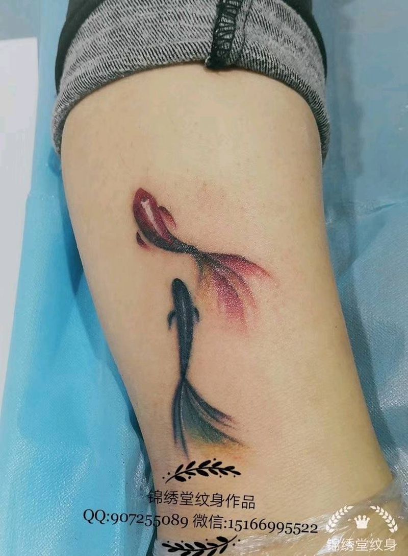 小鱼 修改纹身图片_手臂新传统纹身图案