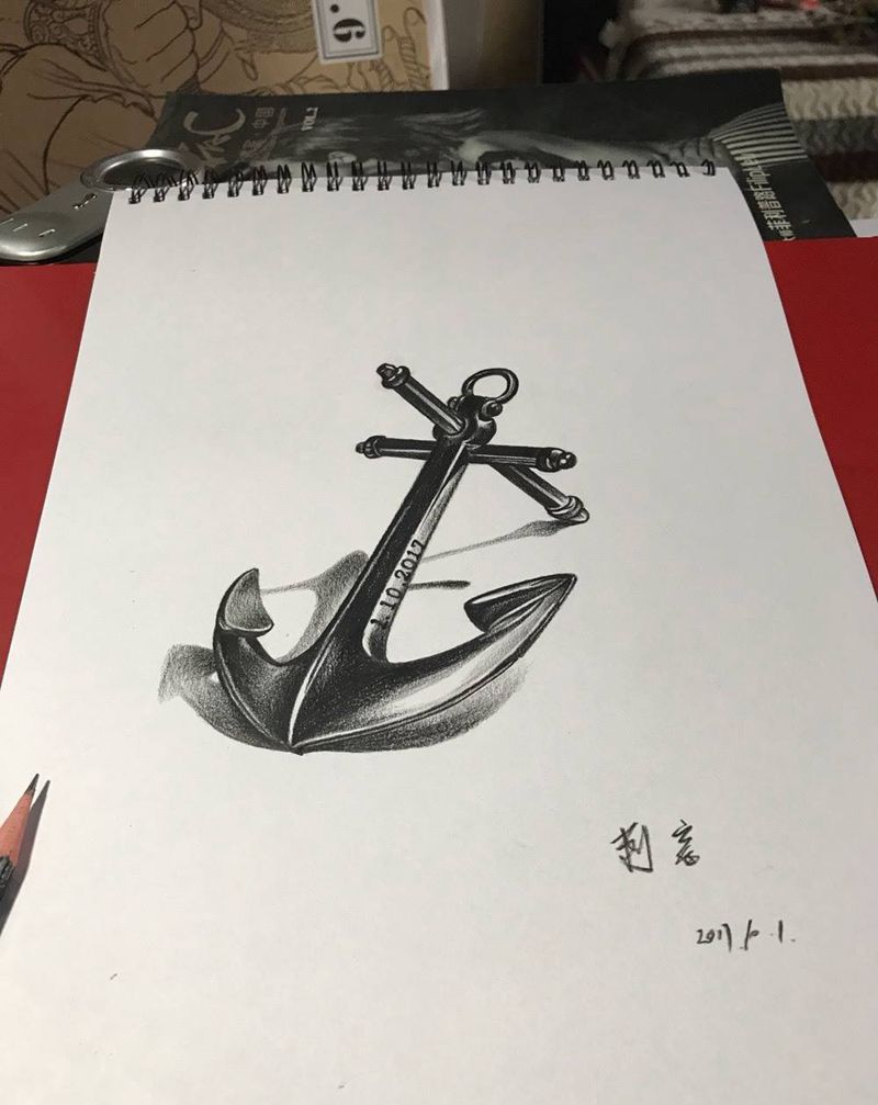 手稿一副纹身图片