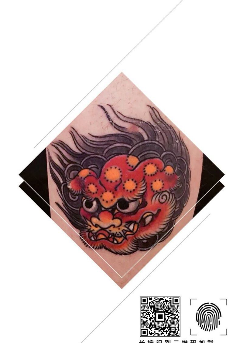 新唐狮纹身图片