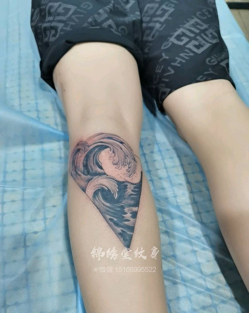 遮盖伤疤纹身图片_腿部新传统纹身图案