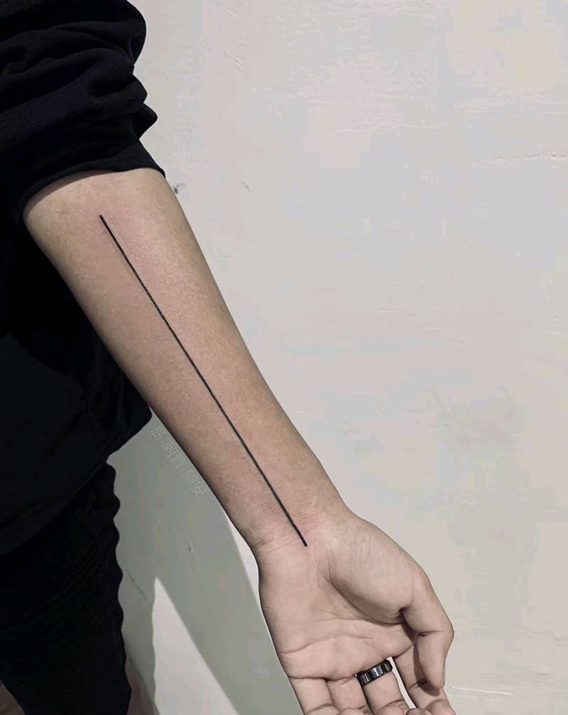 线条纹身图片_手臂纹身图案