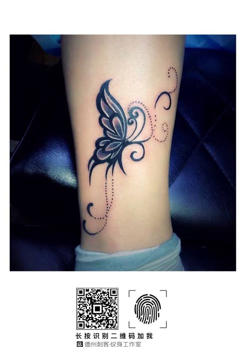 图腾蝴蝶纹身图片