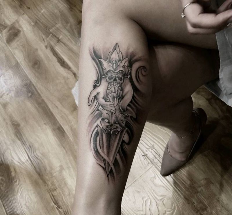 降魔杵纹身图片