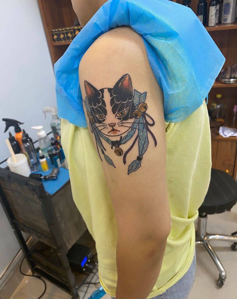 猫纹身纹身图片_手臂纹身图案