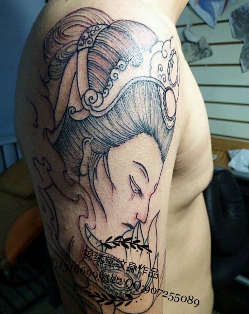 艺妓纹身图片