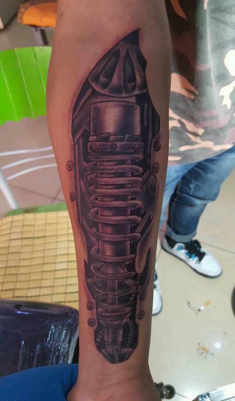 机械纹身图片