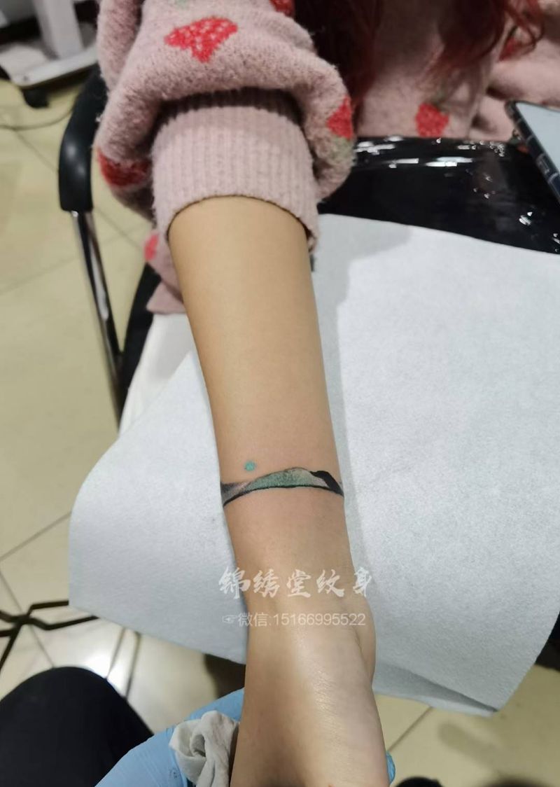 臂环 清新纹身图片_手臂水墨纹身图案