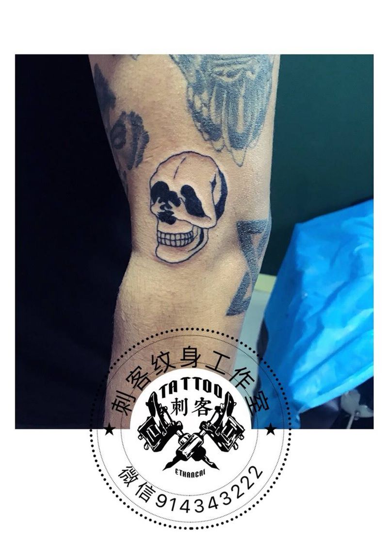 骷髅少女纹身图片