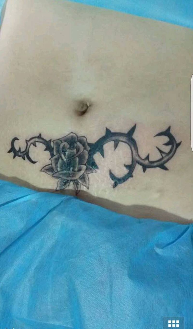 遮盖疤痕纹身图片