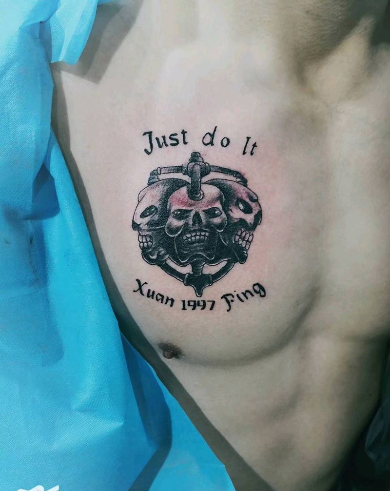 定制纹身图片_胸部欧美写实纹身图案