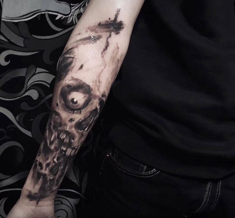 暗黑系欧美Clark一小时完成纹身图片