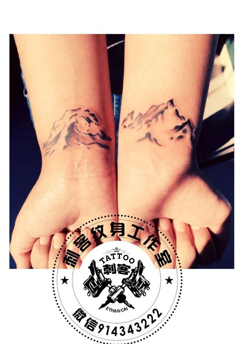 海纳百川纹身图片