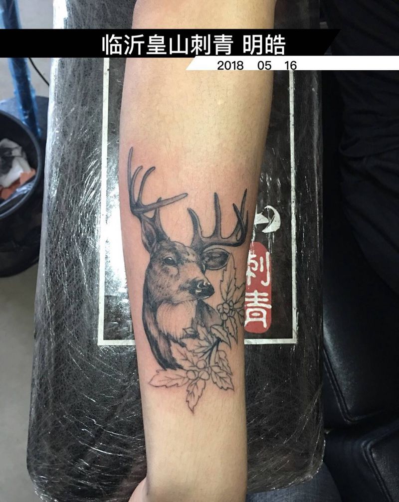 鹿纹身图片