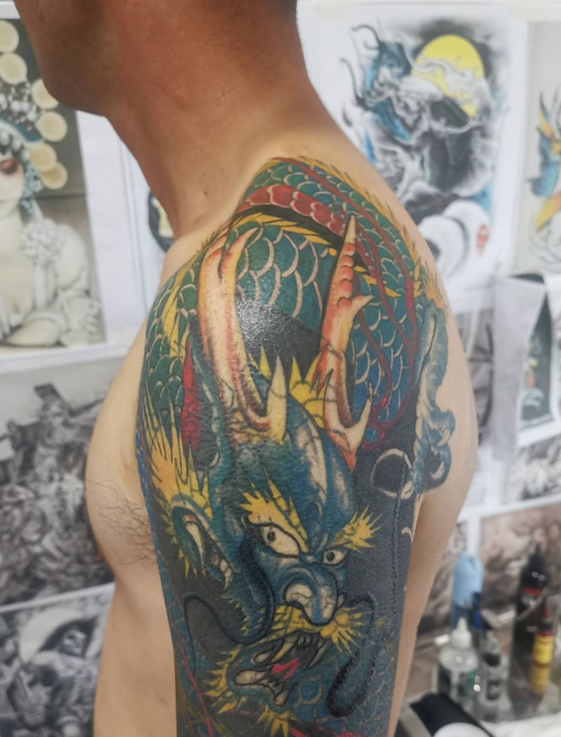 暴力遮盖纹身图片_新传统纹身图案