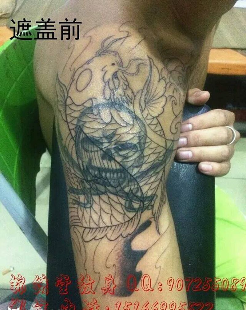 深度遮盖纹身图片