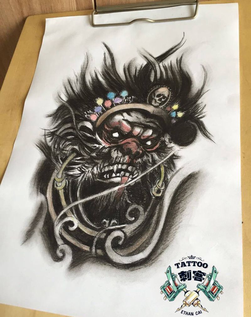 斗战胜佛纹身图片