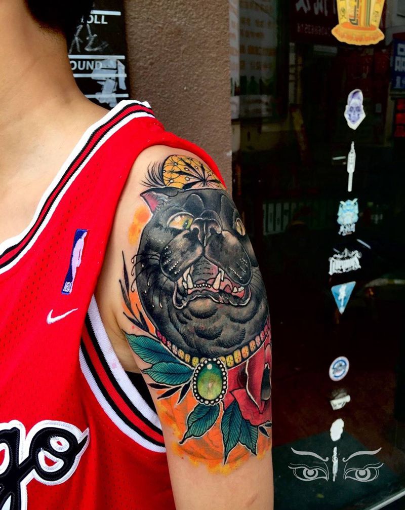 大清新暴力覆盖纹身图片