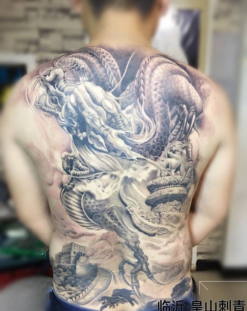 龙游华夏纹身图片