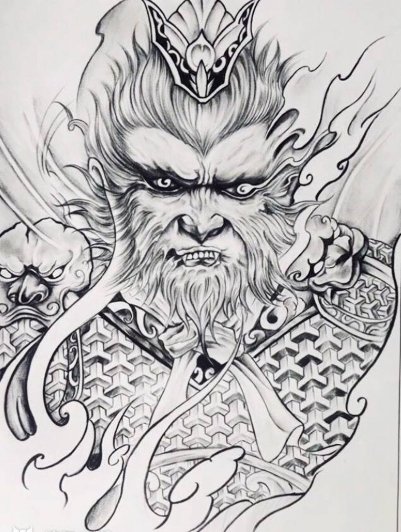 悟空纹身图片