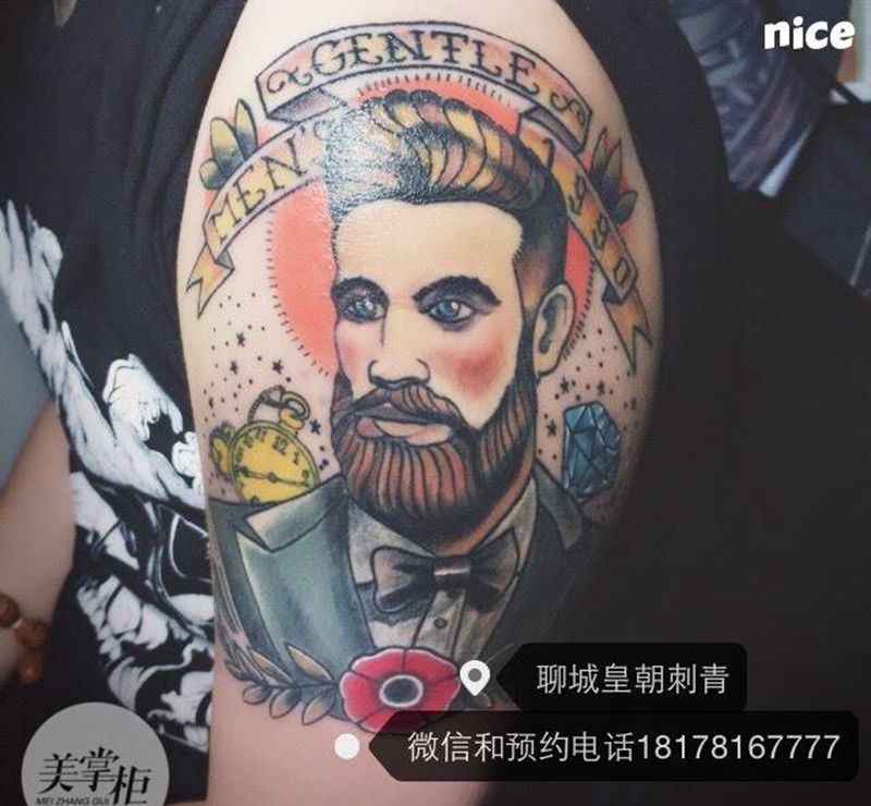 欧美school纹身图片_欧美人物手臂纹身图案