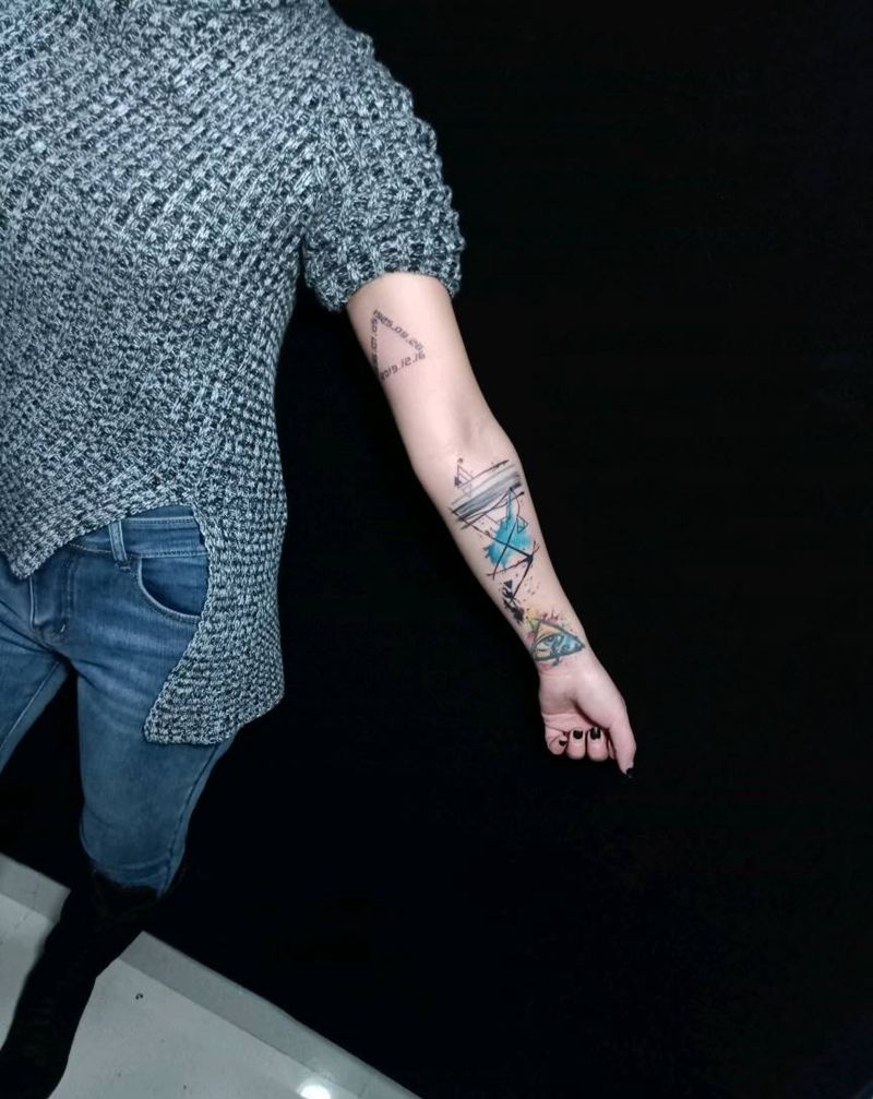小清新纹身图片_手臂纹身图案