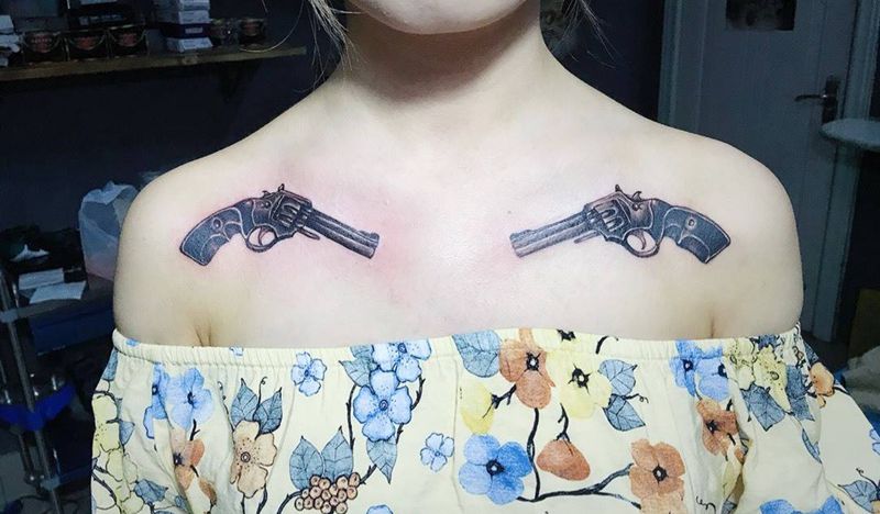 好事成双纹身图片