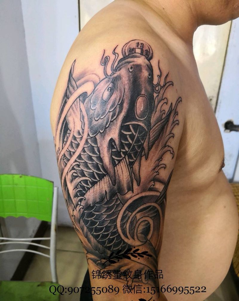 鲤鱼纹身图片