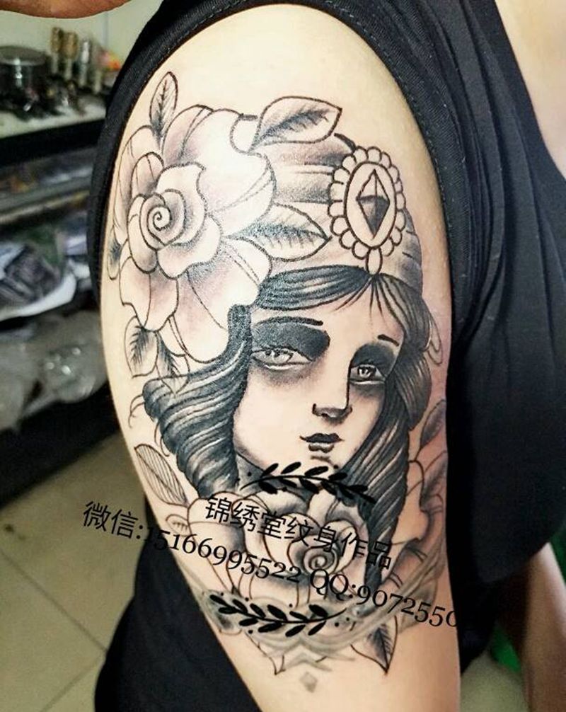 欧美女神纹身图片