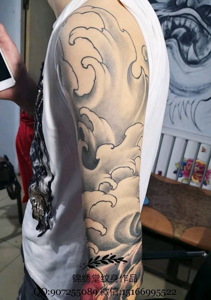 浪花纹身图片