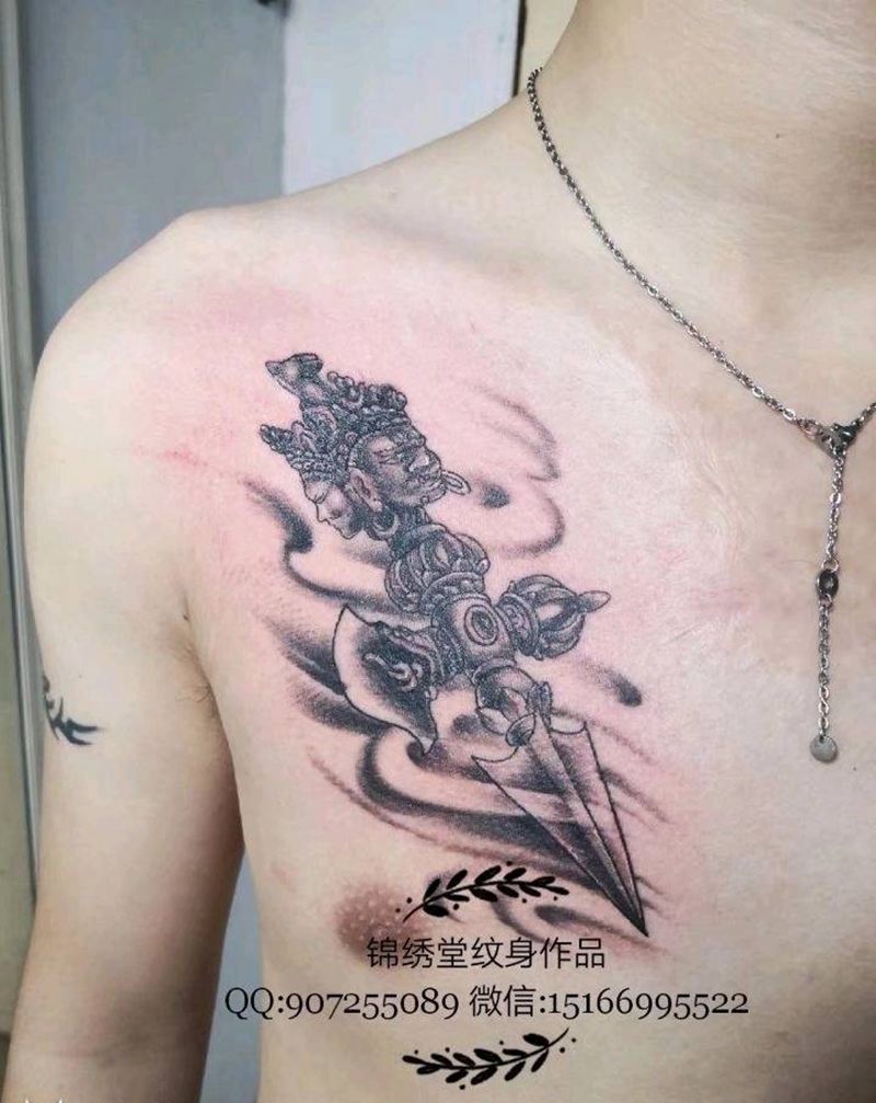 降魔杵纹身图片