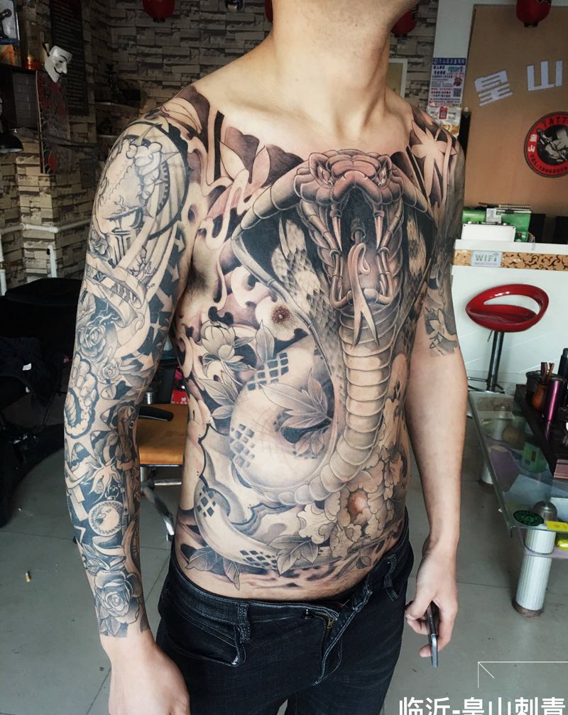 夏天不用穿上衣系列纹身图片