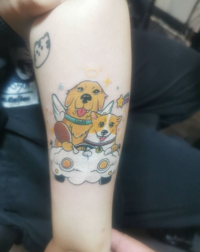 那啥和那啥纹身图片_手臂New School纹身图案