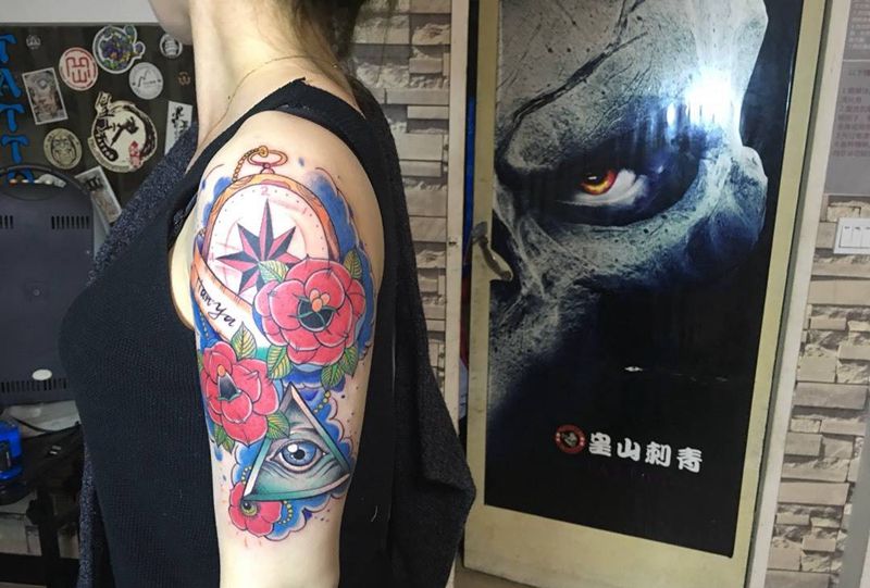 New  school纹身图片