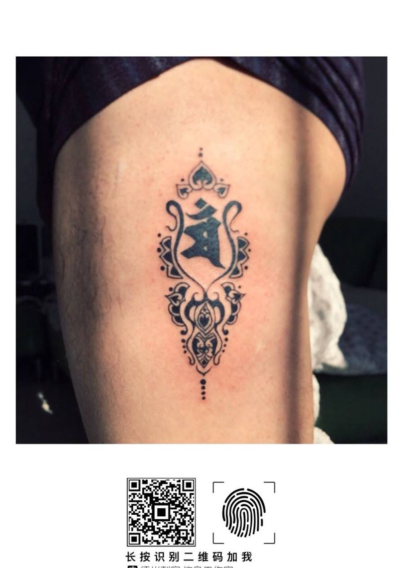 梵文兔纹身图片