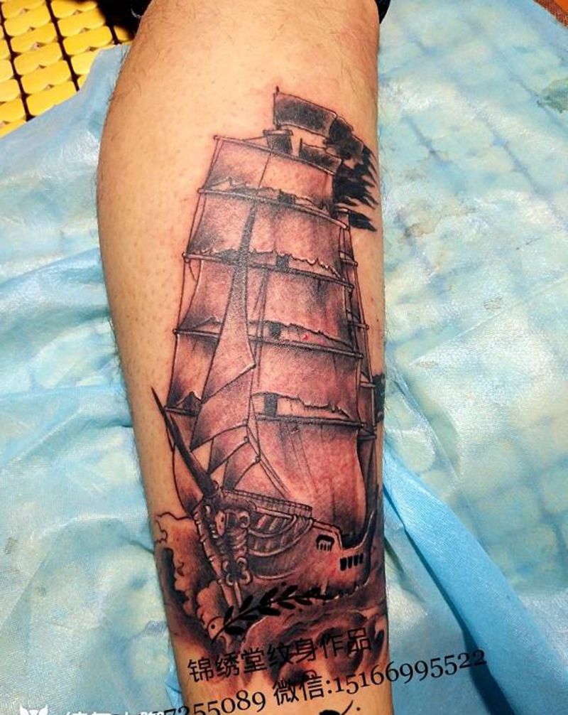 一帆风顺纹身图片