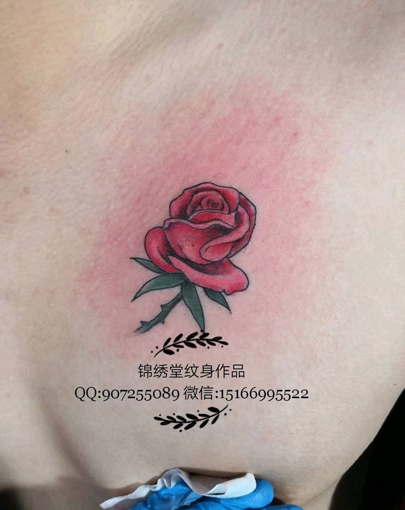 玫瑰花纹身图片