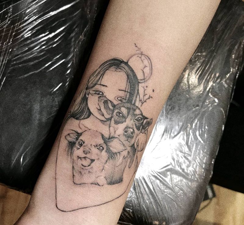 疤痕遮盖纹身图片