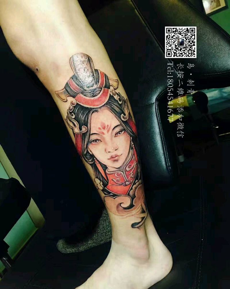 岛刺青－颜安作品纹身图片_肩部胸部手臂腿部欧美传统习俗写实成品手稿纹身图案