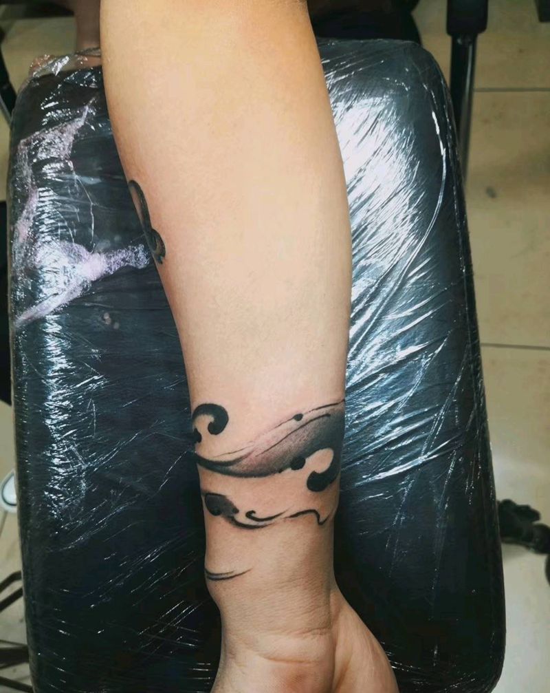 臂环纹身图片_手臂Old School纹身图案