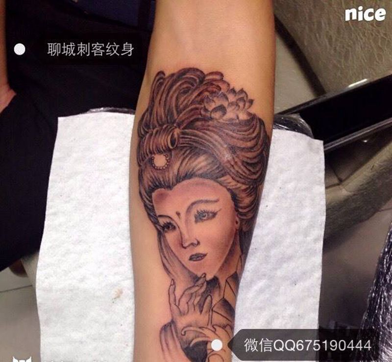 艺妓纹身图片