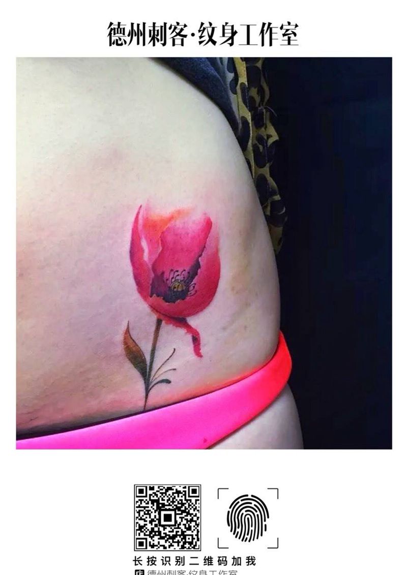 罂粟纹身图片