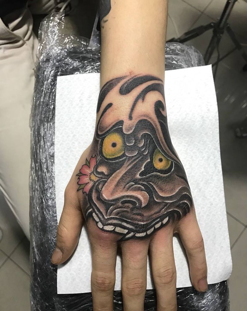 手背般若纹身图片