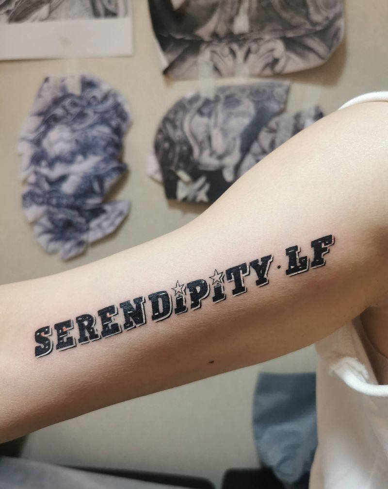 英文纹身图片_手臂花体字纹身图案