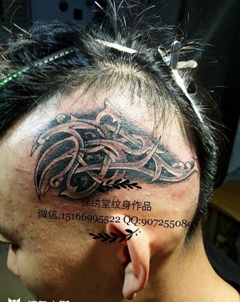 开颅纹身图片