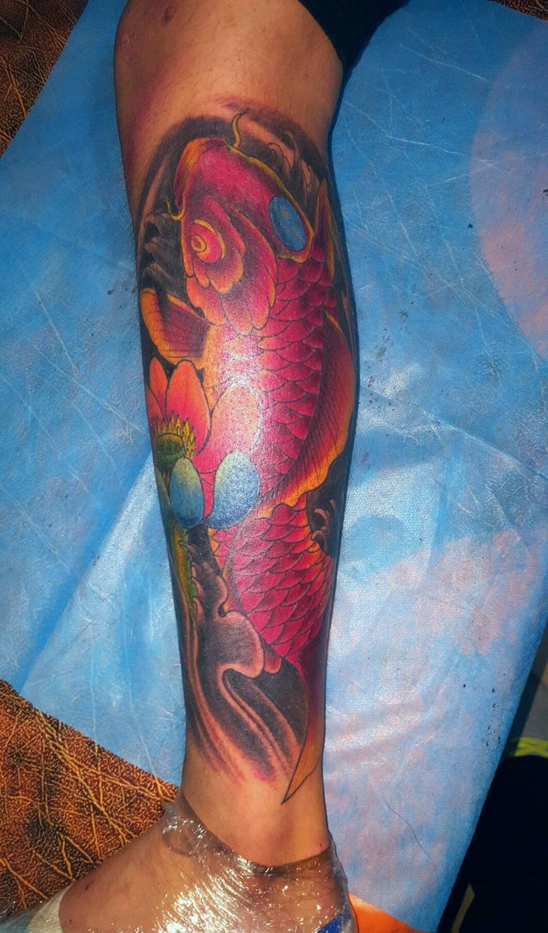 包小腿纹身图片