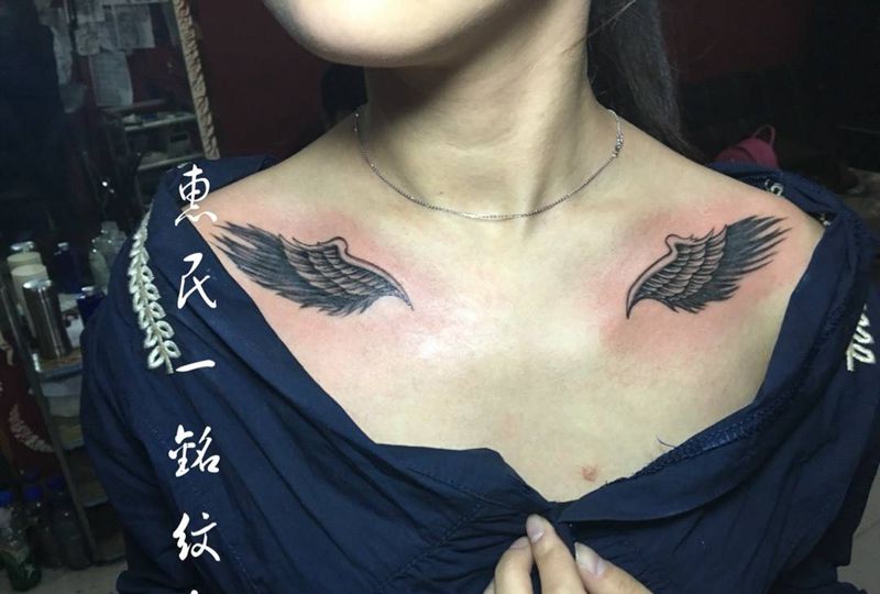翅膀纹身图片