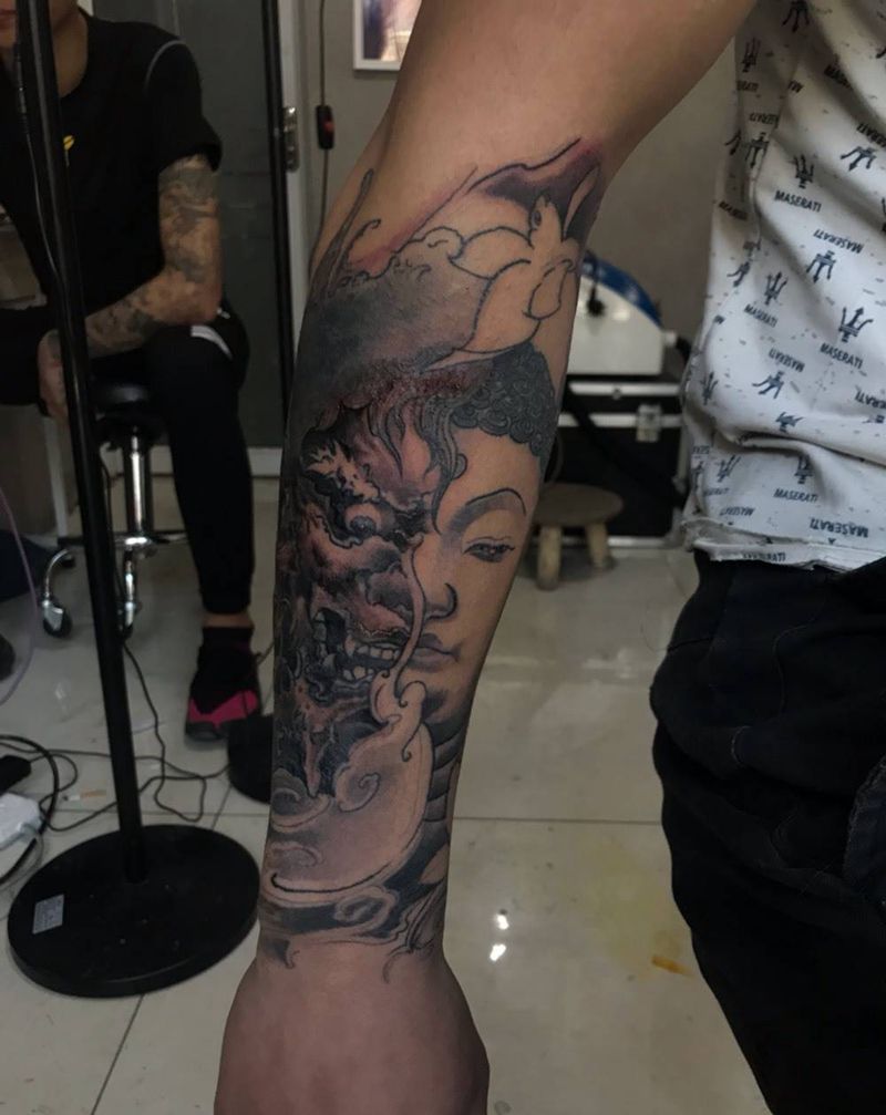 佛魔一念间纹身图片